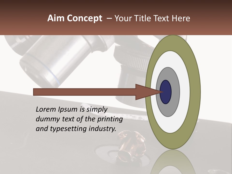 A Microscope And A Piece Of Chocolate On A Table PowerPoint Template