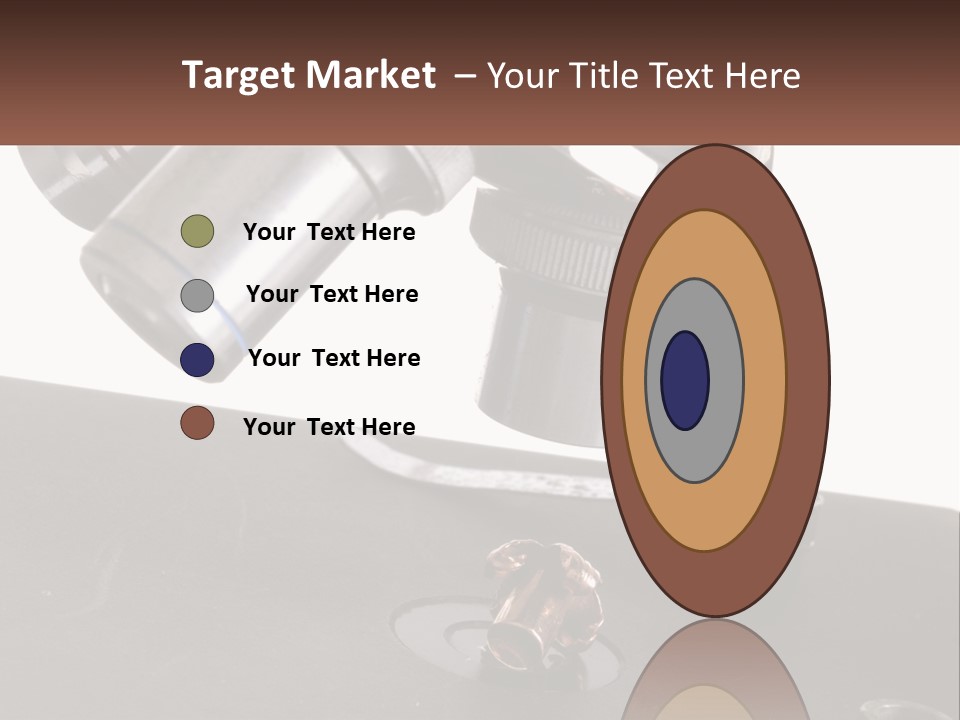 A Microscope And A Piece Of Chocolate On A Table PowerPoint Template