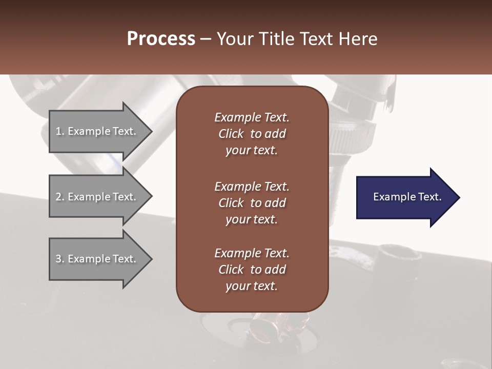 A Microscope And A Piece Of Chocolate On A Table PowerPoint Template