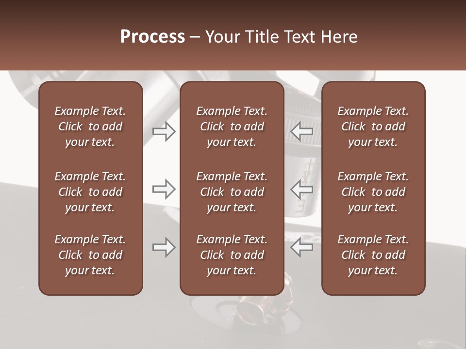 A Microscope And A Piece Of Chocolate On A Table PowerPoint Template