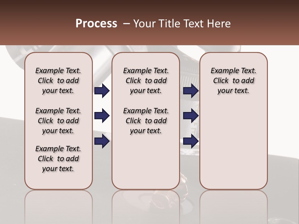A Microscope And A Piece Of Chocolate On A Table PowerPoint Template