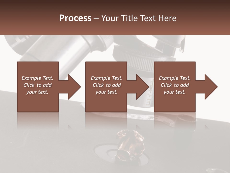A Microscope And A Piece Of Chocolate On A Table PowerPoint Template