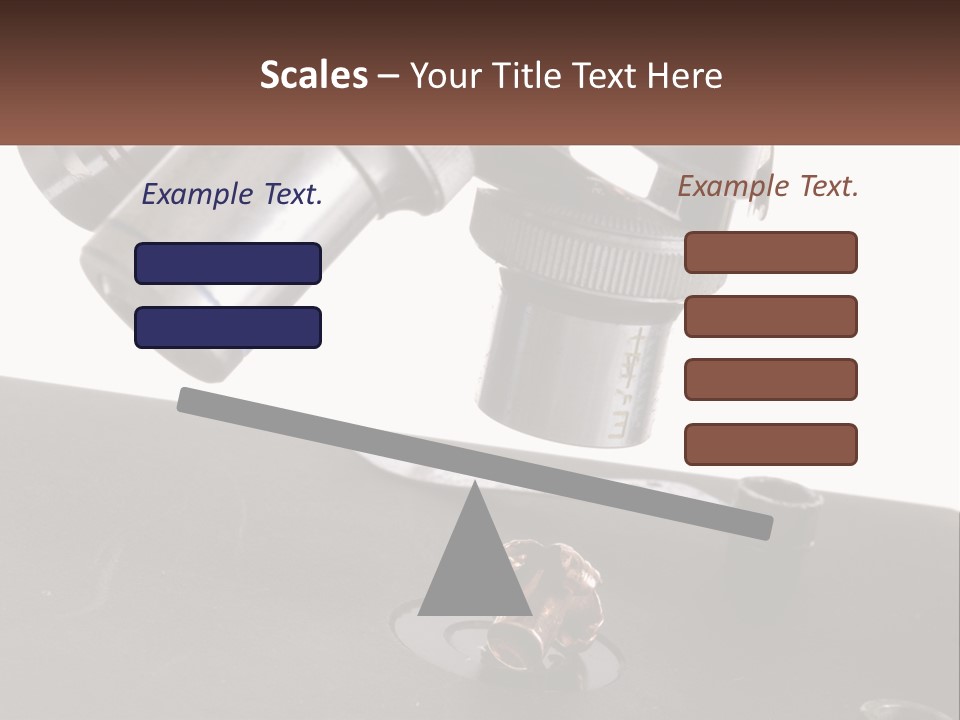 A Microscope And A Piece Of Chocolate On A Table PowerPoint Template