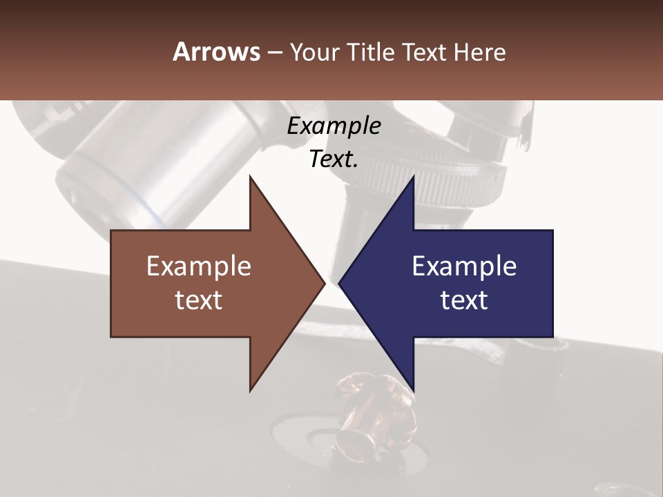 A Microscope And A Piece Of Chocolate On A Table PowerPoint Template