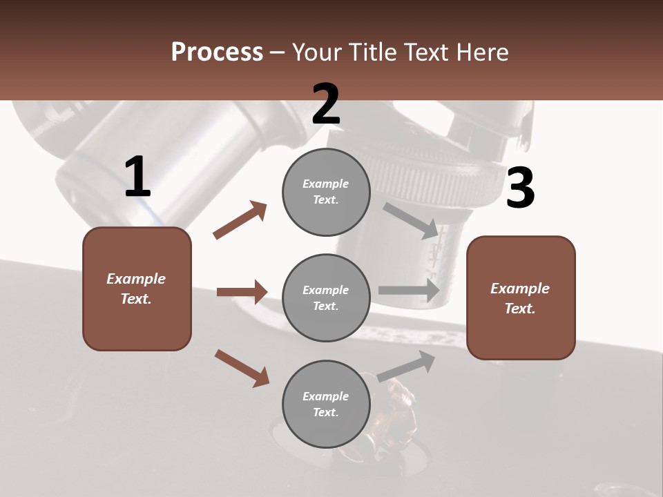 A Microscope And A Piece Of Chocolate On A Table PowerPoint Template