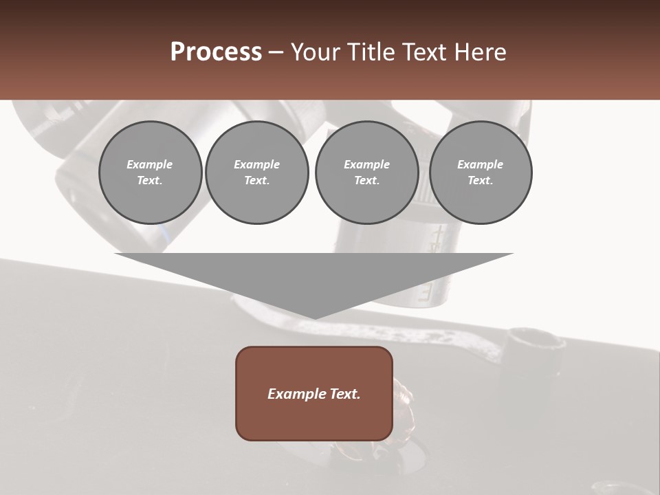 A Microscope And A Piece Of Chocolate On A Table PowerPoint Template
