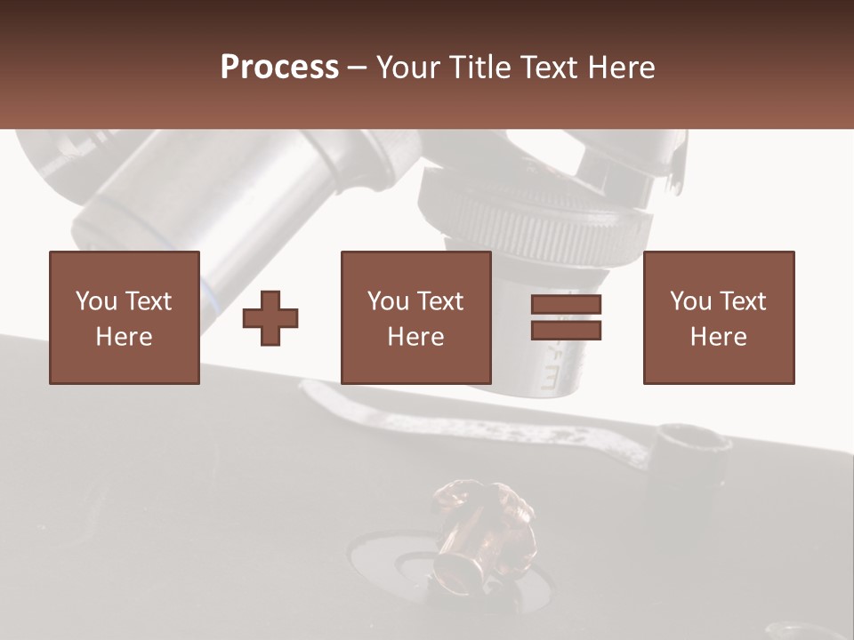 A Microscope And A Piece Of Chocolate On A Table PowerPoint Template