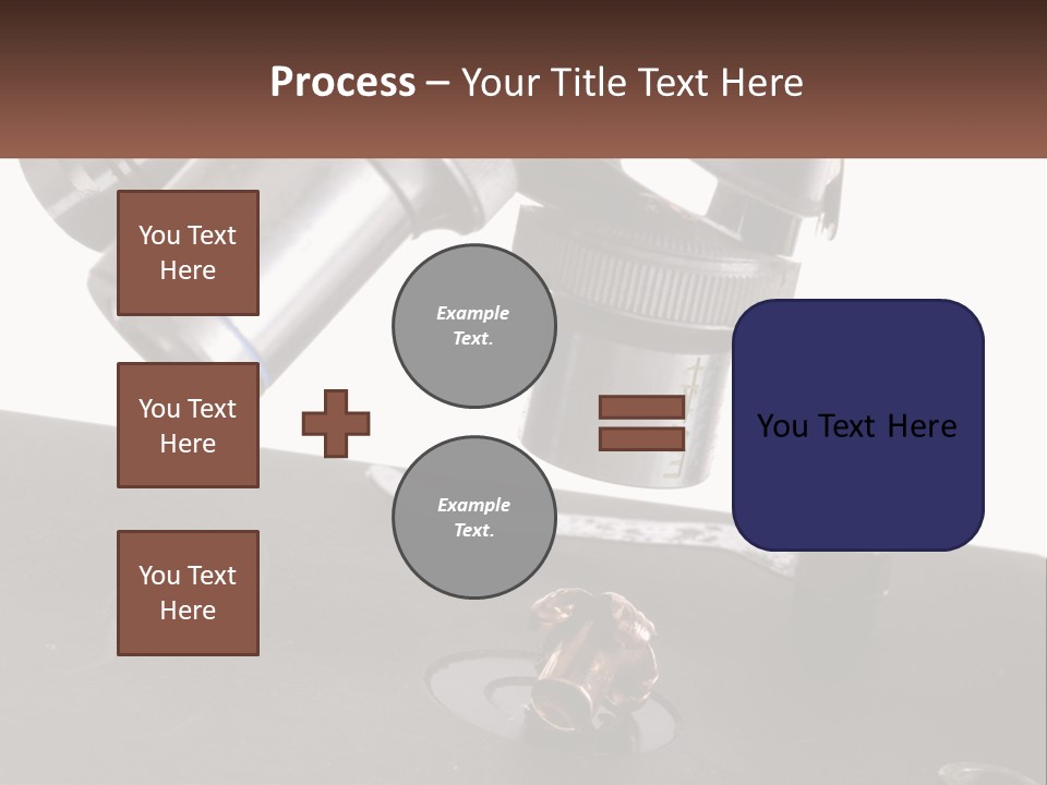 A Microscope And A Piece Of Chocolate On A Table PowerPoint Template