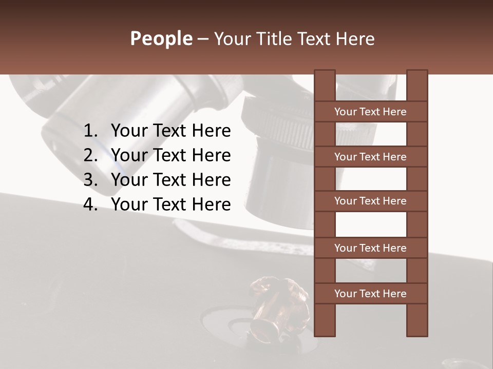 A Microscope And A Piece Of Chocolate On A Table PowerPoint Template