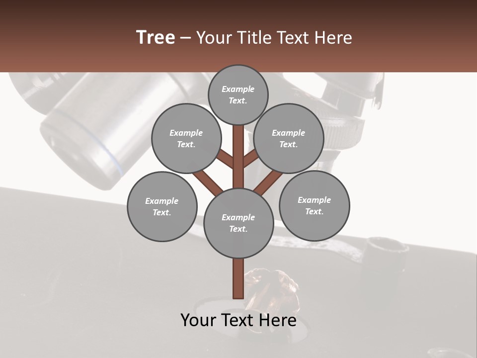 A Microscope And A Piece Of Chocolate On A Table PowerPoint Template