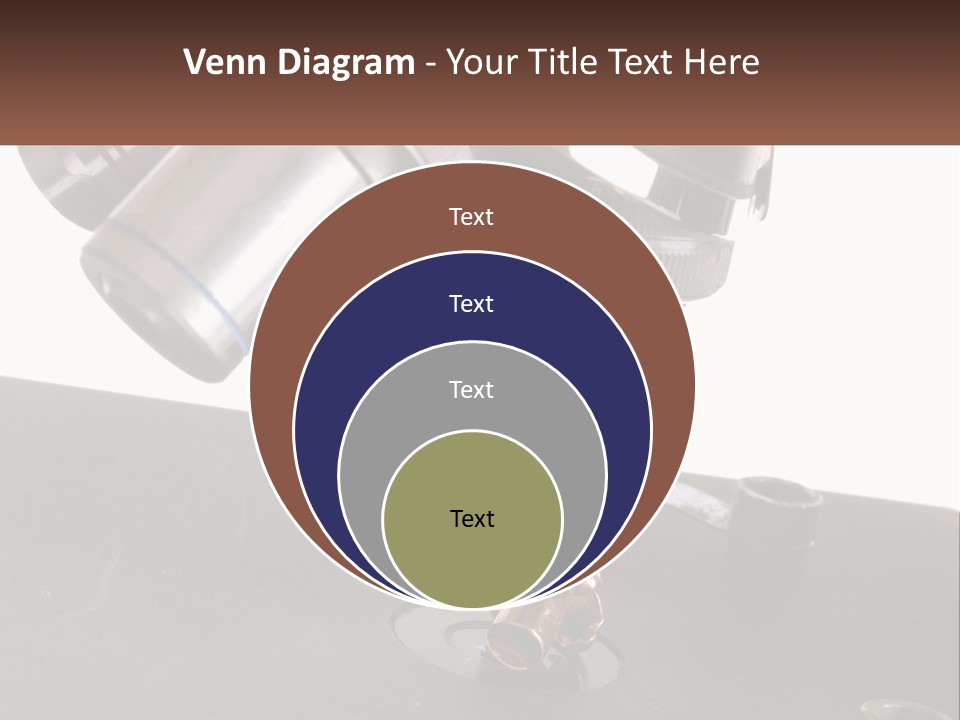 A Microscope And A Piece Of Chocolate On A Table PowerPoint Template