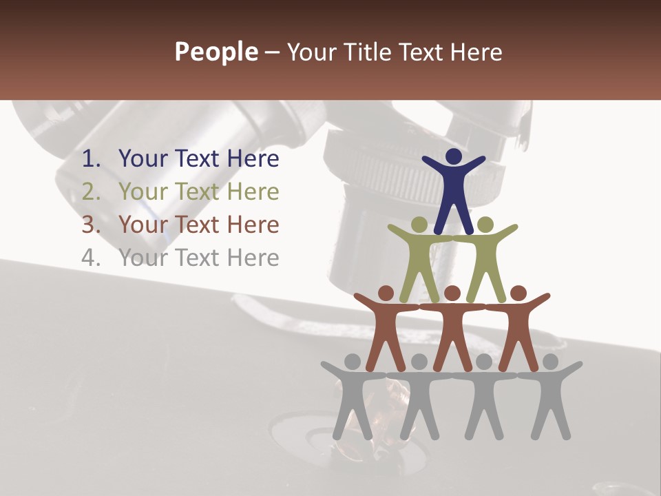 A Microscope And A Piece Of Chocolate On A Table PowerPoint Template