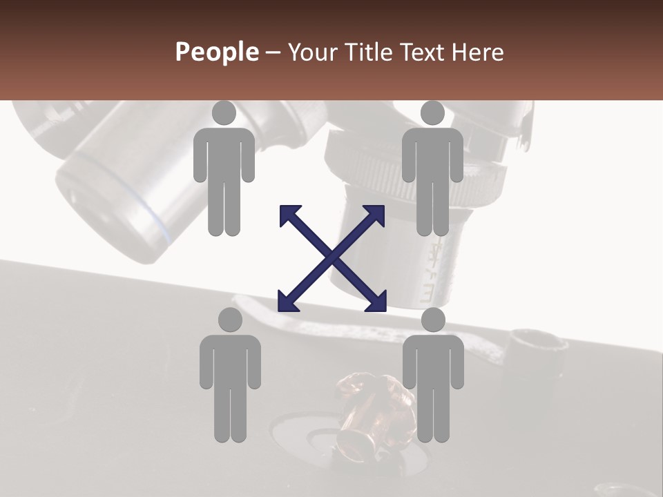 A Microscope And A Piece Of Chocolate On A Table PowerPoint Template