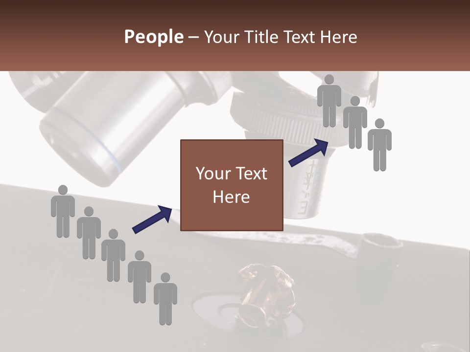 A Microscope And A Piece Of Chocolate On A Table PowerPoint Template