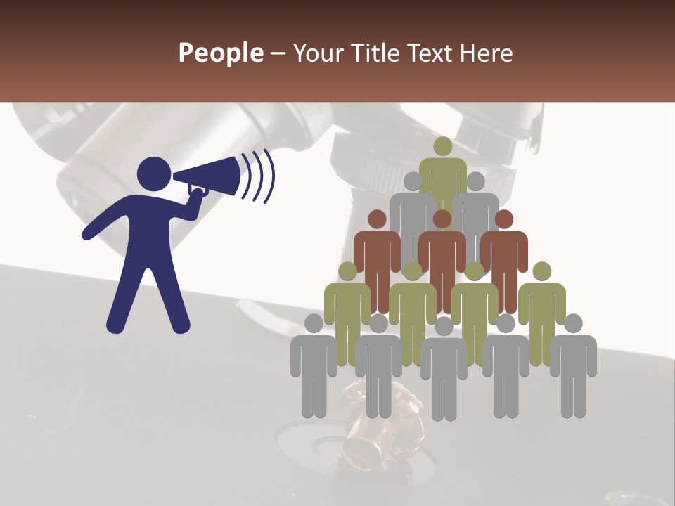 A Microscope And A Piece Of Chocolate On A Table PowerPoint Template