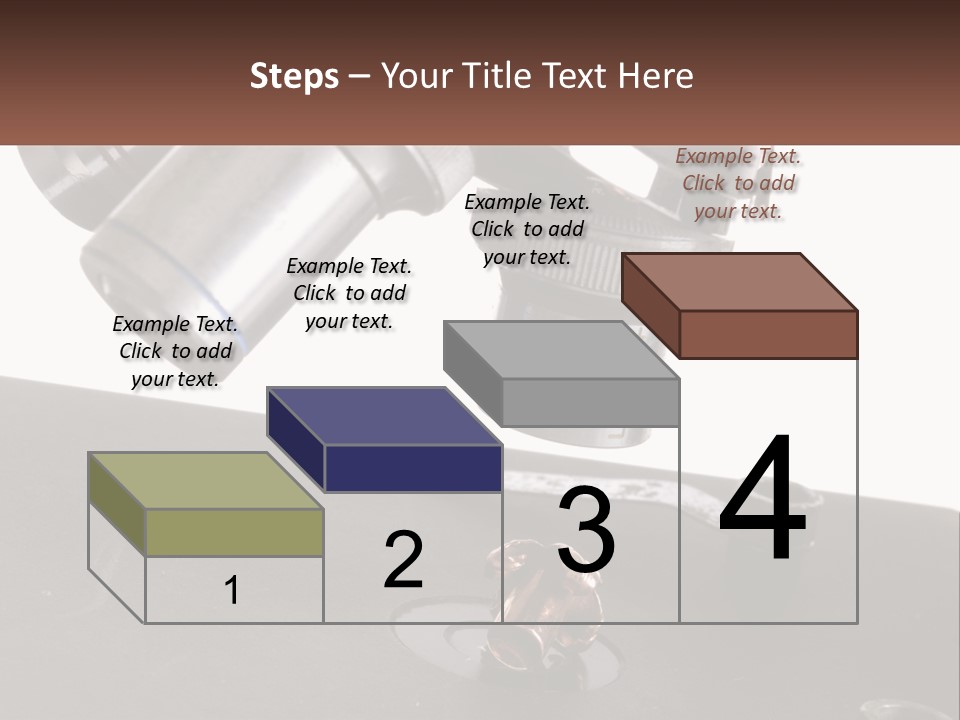 A Microscope And A Piece Of Chocolate On A Table PowerPoint Template