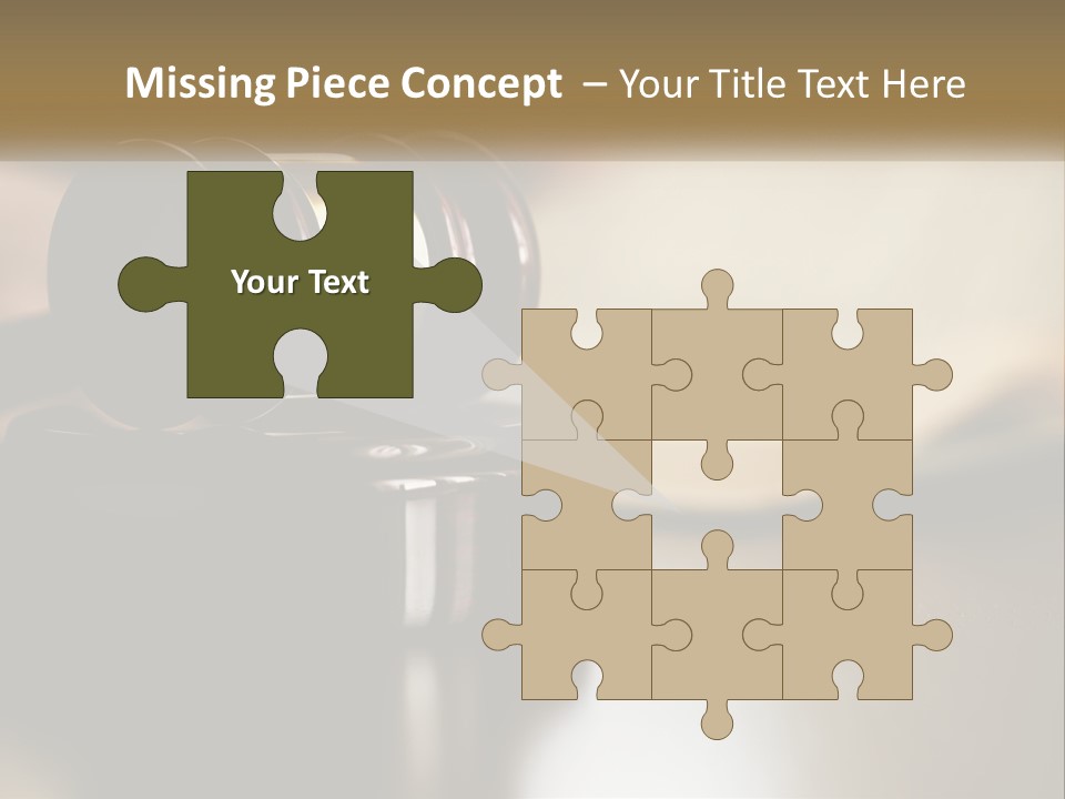 A Judge's Gavel Sitting On Top Of A Wooden Table PowerPoint Template