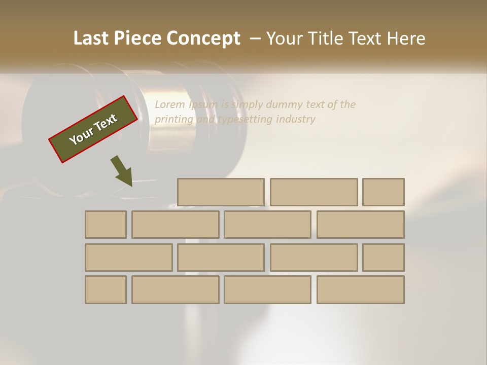 A Judge's Gavel Sitting On Top Of A Wooden Table PowerPoint Template