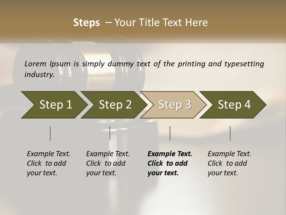 A Judge's Gavel Sitting On Top Of A Wooden Table PowerPoint Template