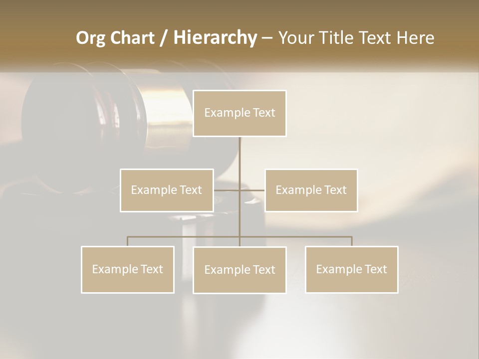 A Judge's Gavel Sitting On Top Of A Wooden Table PowerPoint Template