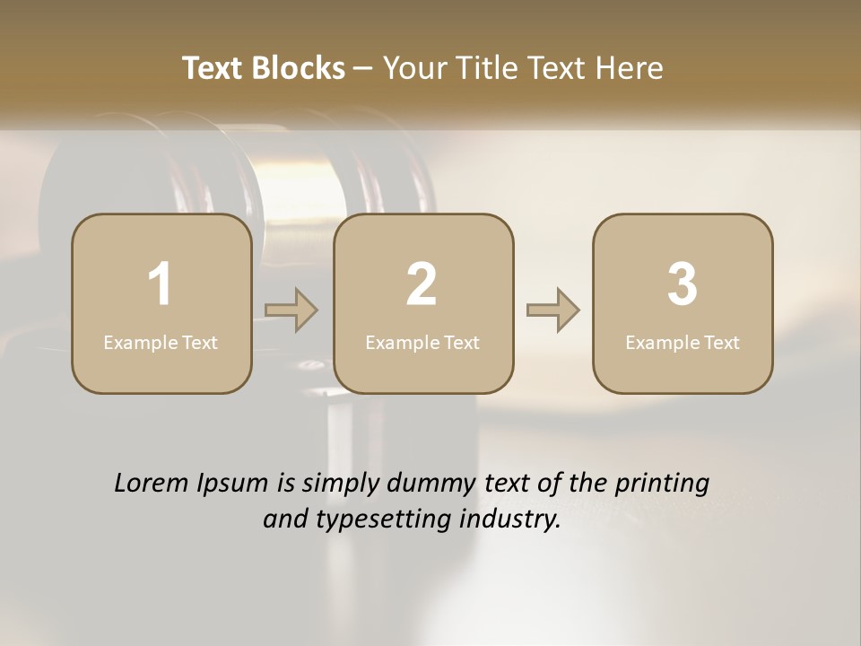 A Judge's Gavel Sitting On Top Of A Wooden Table PowerPoint Template