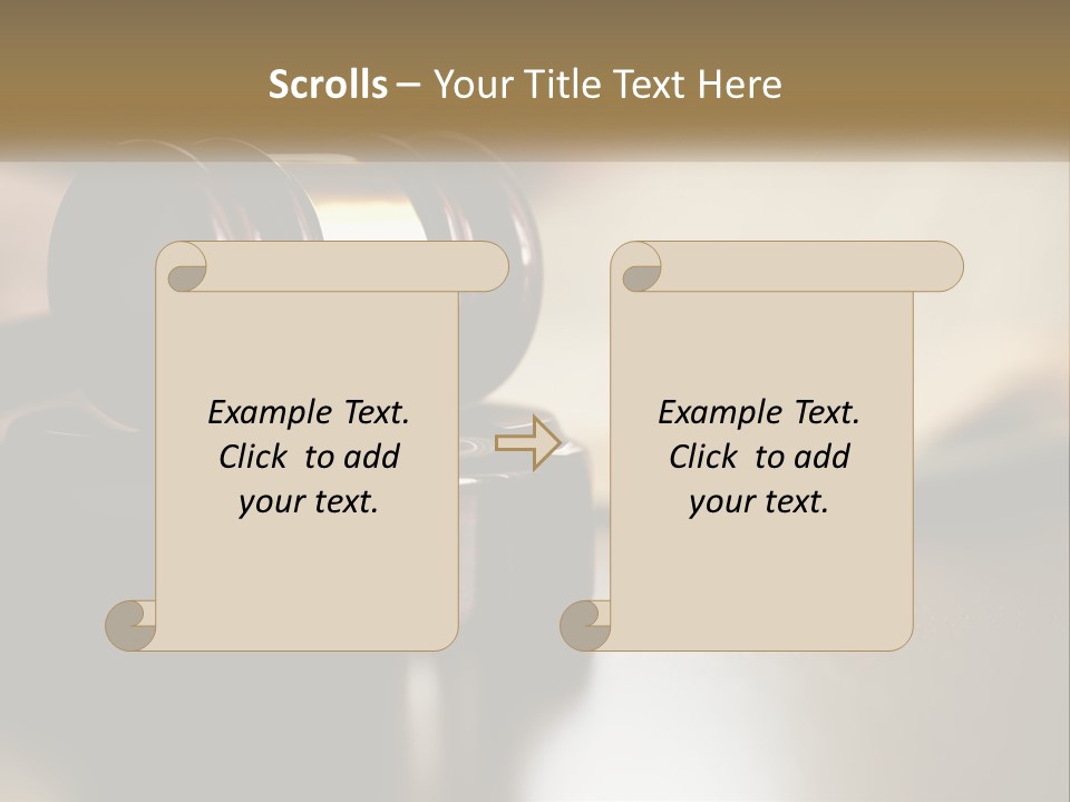 A Judge's Gavel Sitting On Top Of A Wooden Table PowerPoint Template