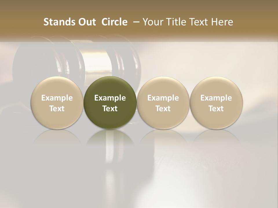 A Judge's Gavel Sitting On Top Of A Wooden Table PowerPoint Template