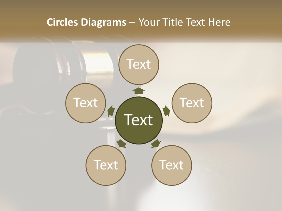 A Judge's Gavel Sitting On Top Of A Wooden Table PowerPoint Template
