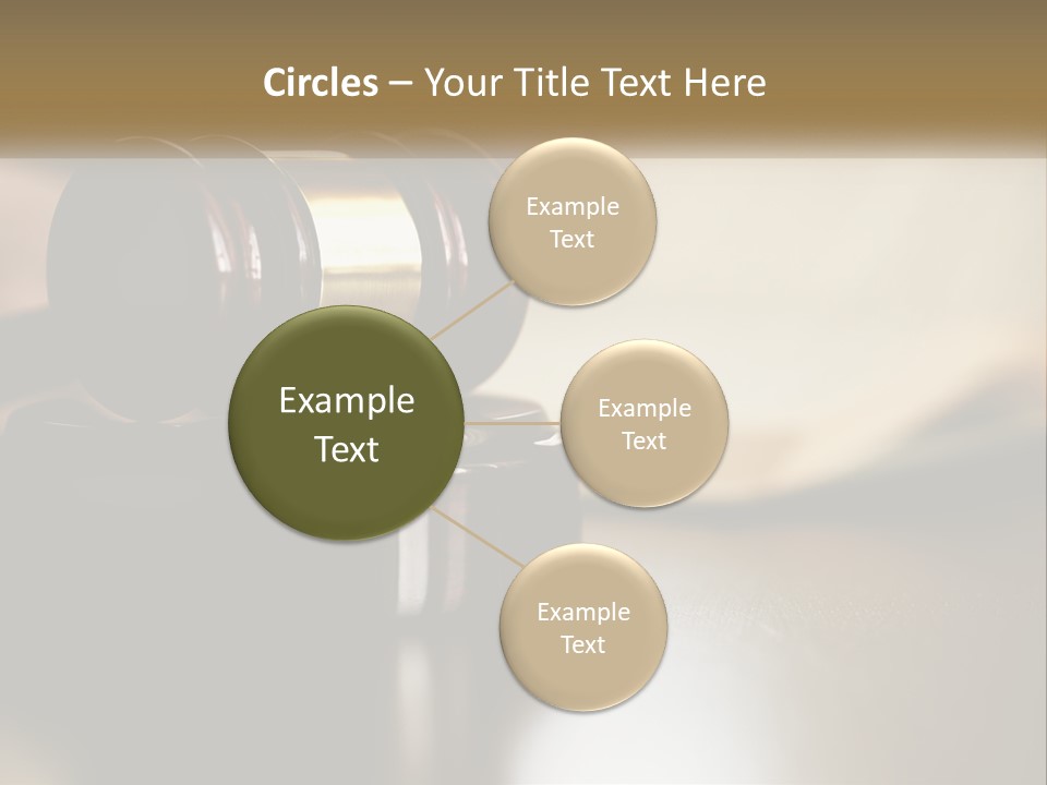 A Judge's Gavel Sitting On Top Of A Wooden Table PowerPoint Template
