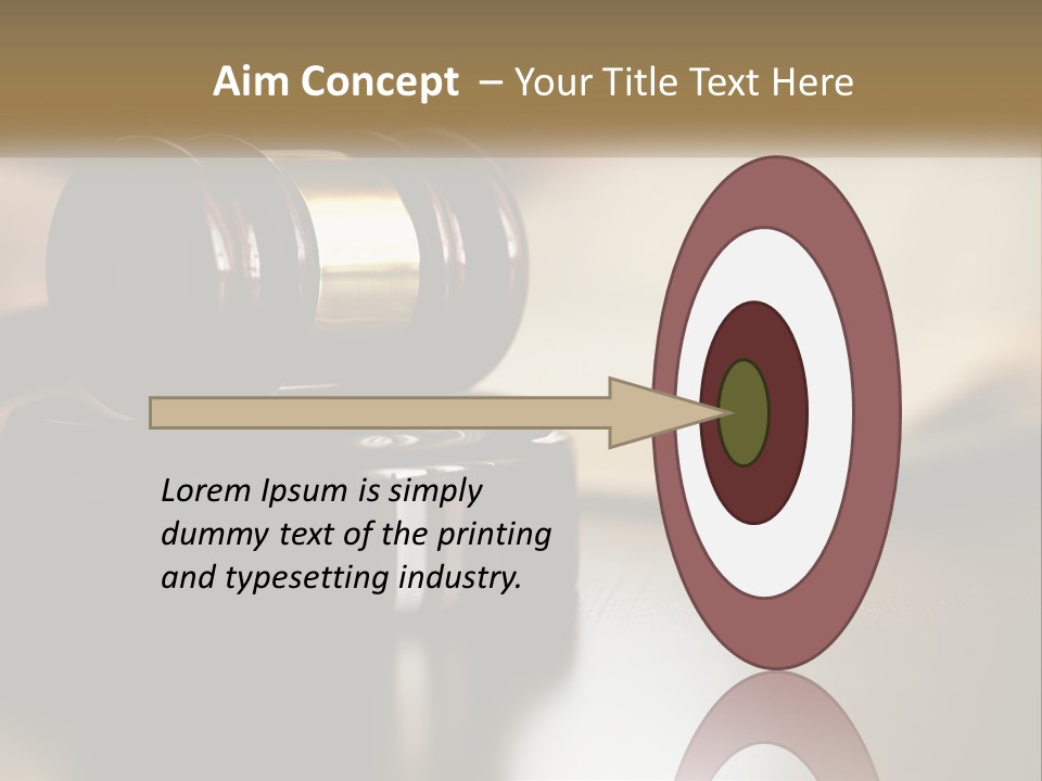 A Judge's Gavel Sitting On Top Of A Wooden Table PowerPoint Template