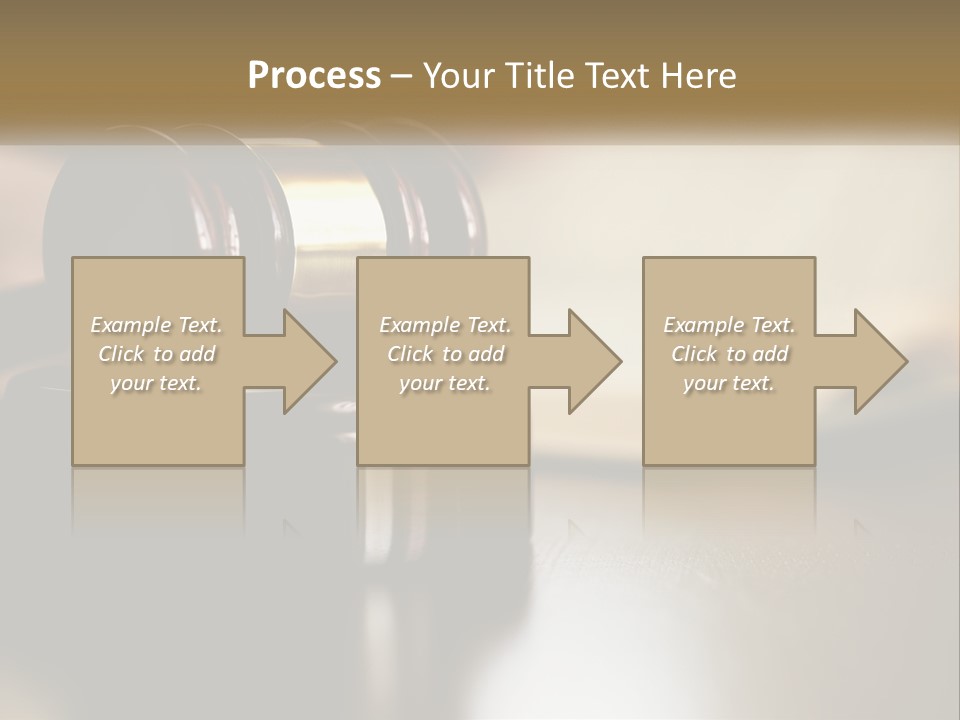 A Judge's Gavel Sitting On Top Of A Wooden Table PowerPoint Template