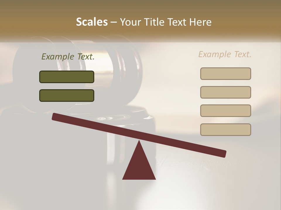 A Judge's Gavel Sitting On Top Of A Wooden Table PowerPoint Template