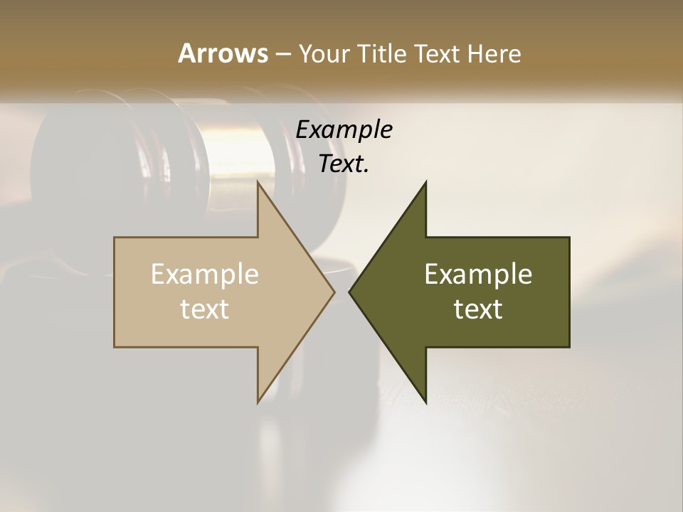 A Judge's Gavel Sitting On Top Of A Wooden Table PowerPoint Template