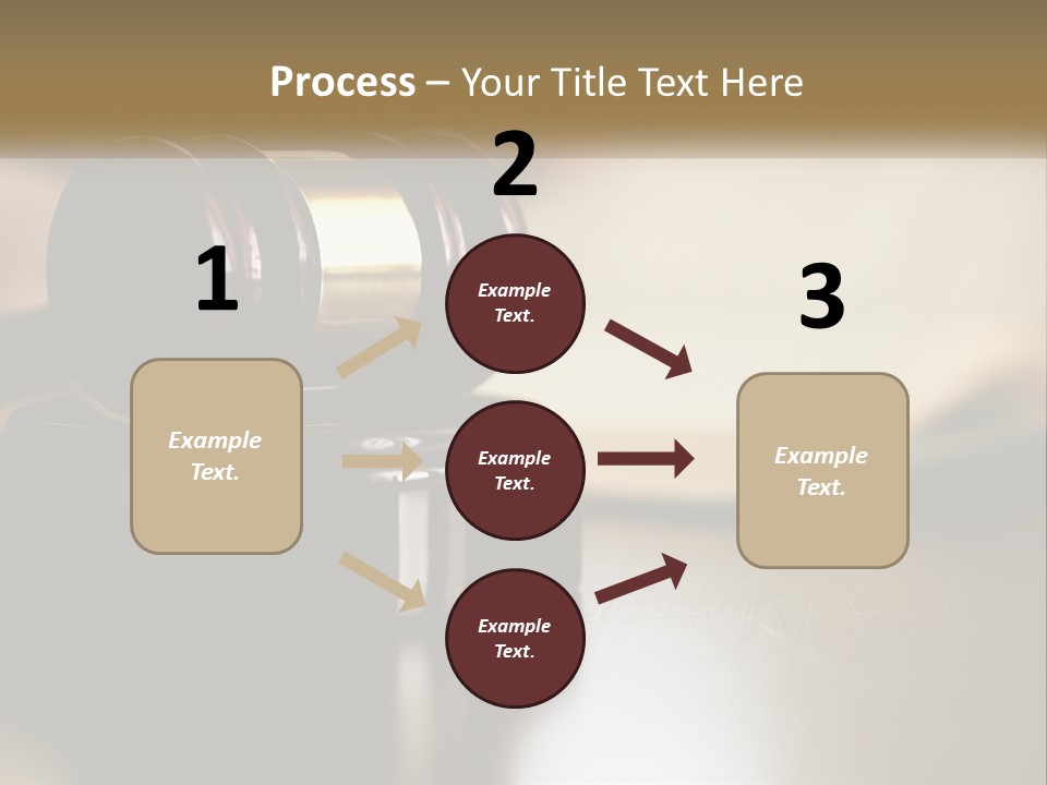 A Judge's Gavel Sitting On Top Of A Wooden Table PowerPoint Template