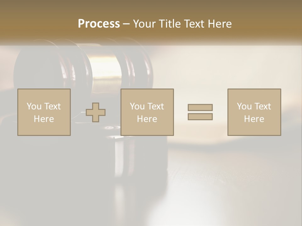 A Judge's Gavel Sitting On Top Of A Wooden Table PowerPoint Template