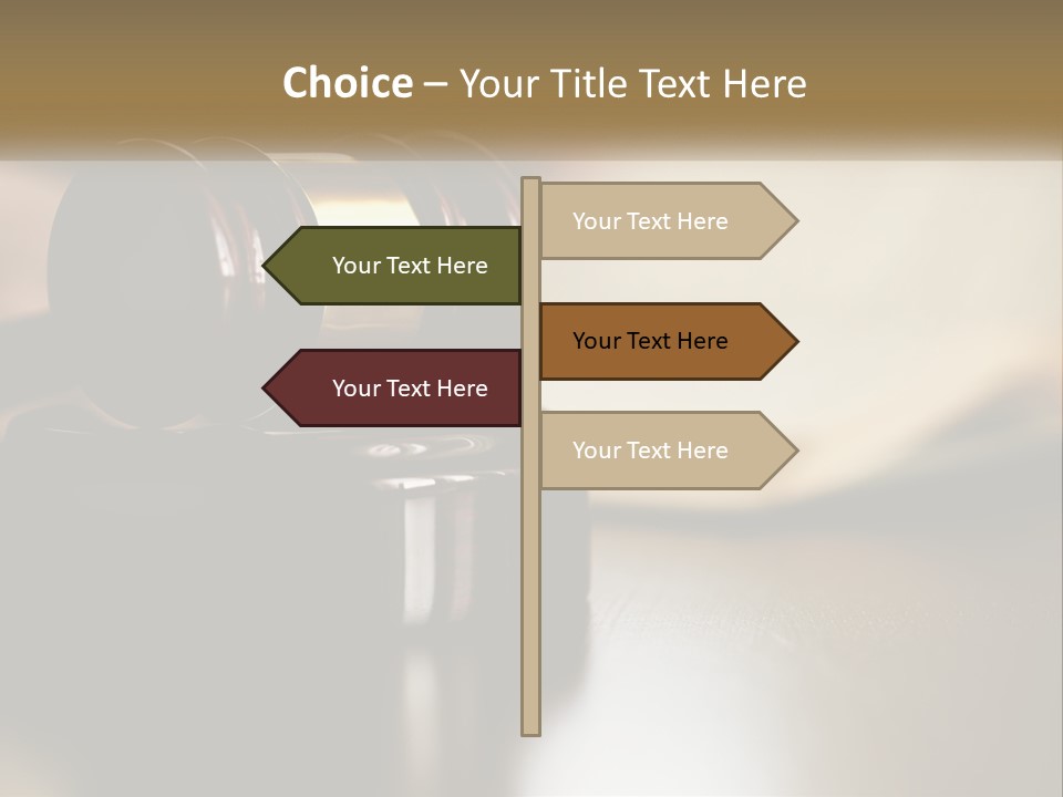 A Judge's Gavel Sitting On Top Of A Wooden Table PowerPoint Template