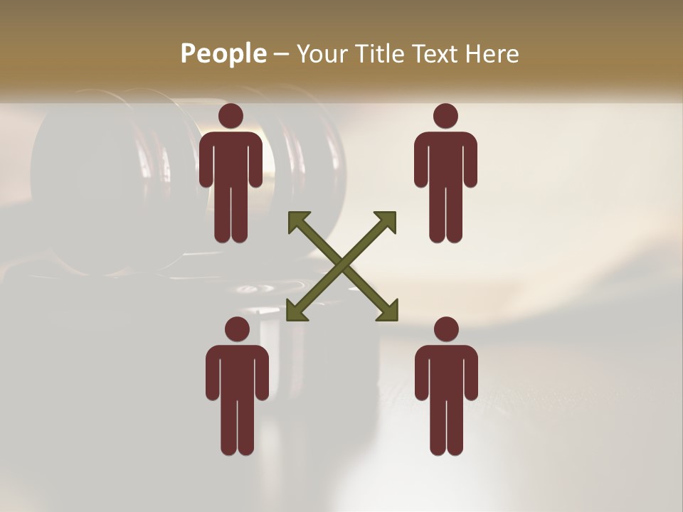 A Judge's Gavel Sitting On Top Of A Wooden Table PowerPoint Template