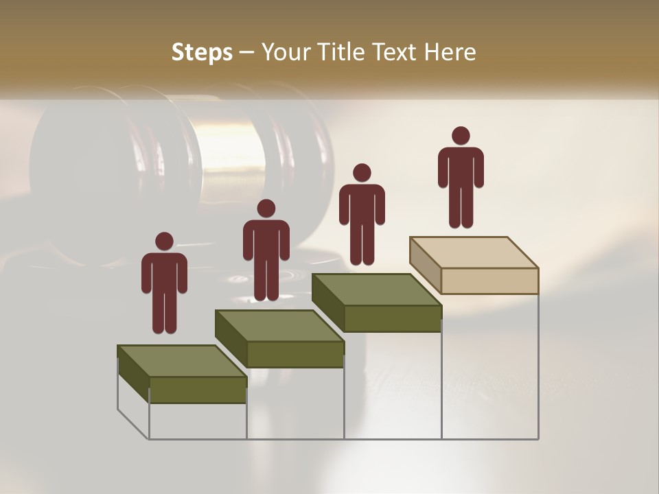 A Judge's Gavel Sitting On Top Of A Wooden Table PowerPoint Template