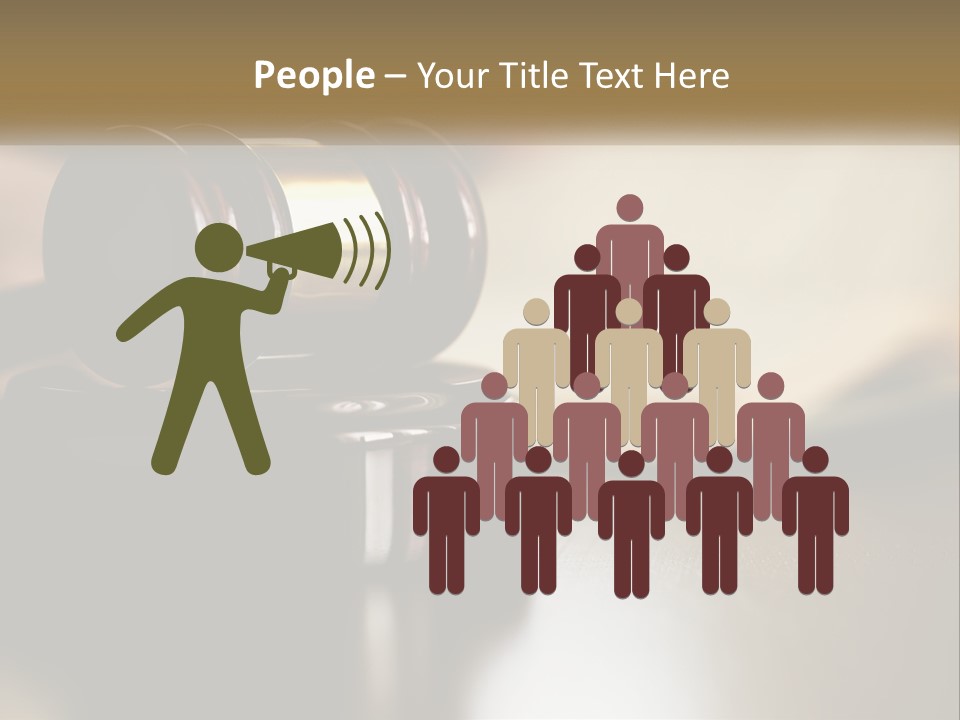 A Judge's Gavel Sitting On Top Of A Wooden Table PowerPoint Template