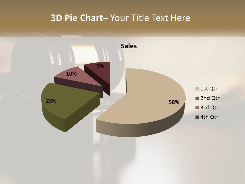 A Judge's Gavel Sitting On Top Of A Wooden Table PowerPoint Template