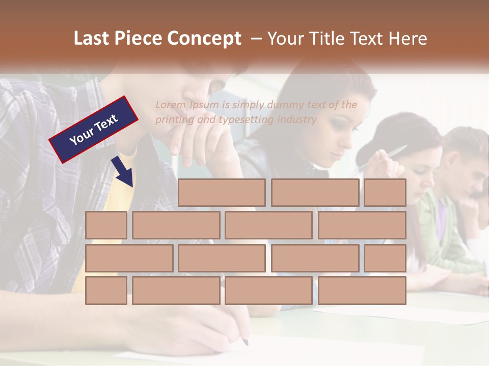 A Group Of People Sitting At A Table Writing PowerPoint Template