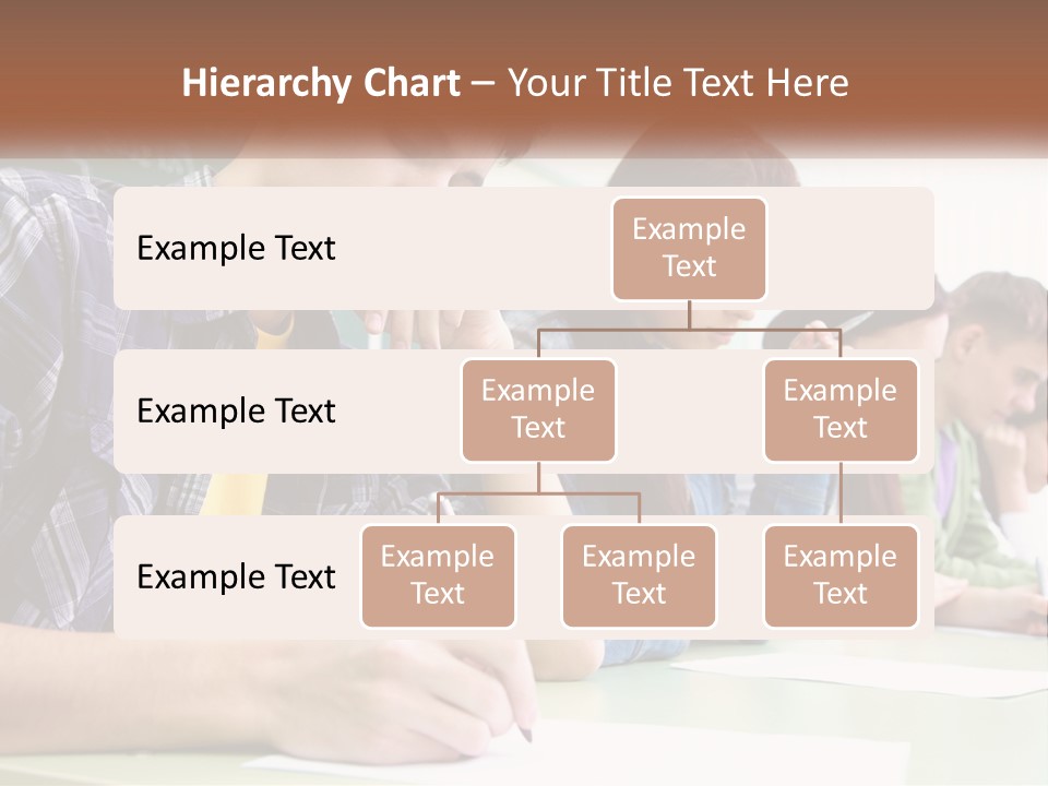 A Group Of People Sitting At A Table Writing PowerPoint Template