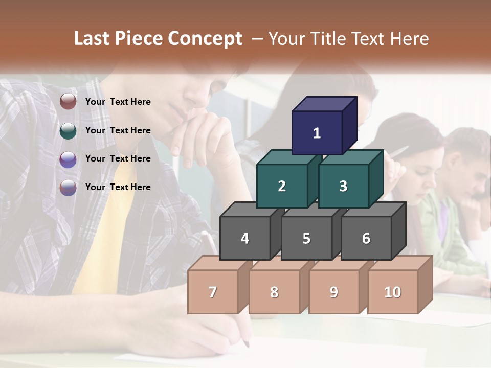 A Group Of People Sitting At A Table Writing PowerPoint Template