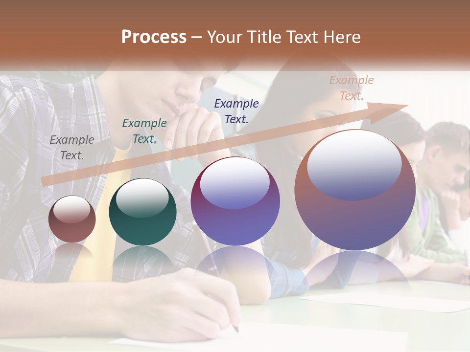 A Group Of People Sitting At A Table Writing PowerPoint Template