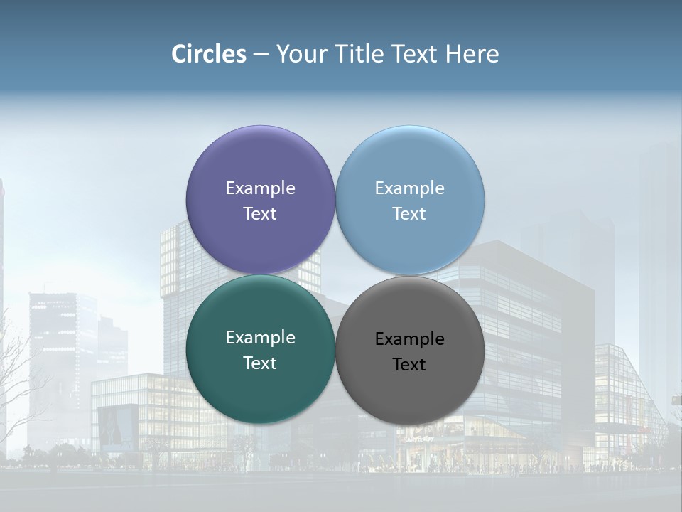 A Cityscape With Skyscrapers In The Background PowerPoint Template