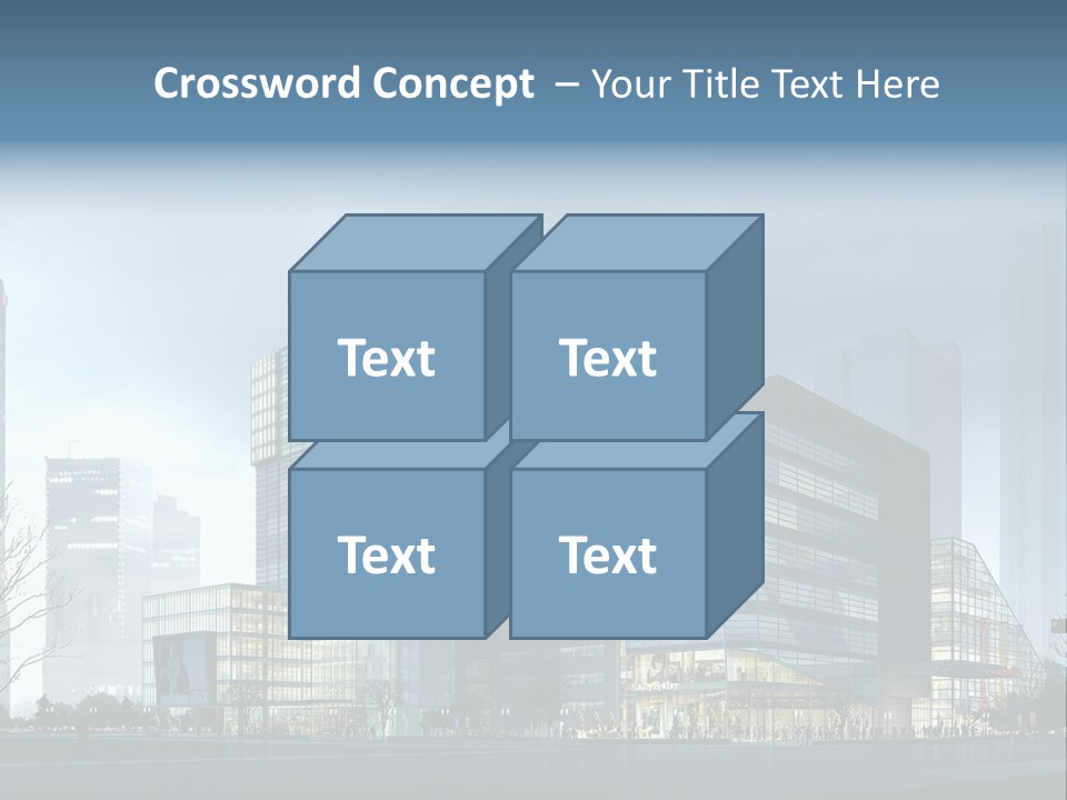 A Cityscape With Skyscrapers In The Background PowerPoint Template