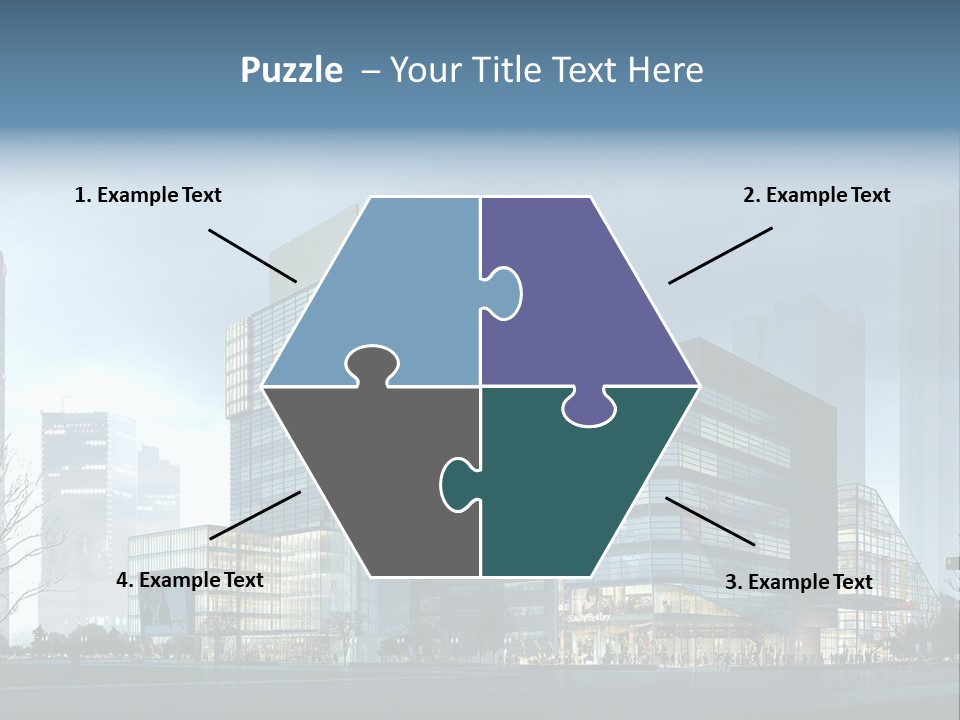 A Cityscape With Skyscrapers In The Background PowerPoint Template