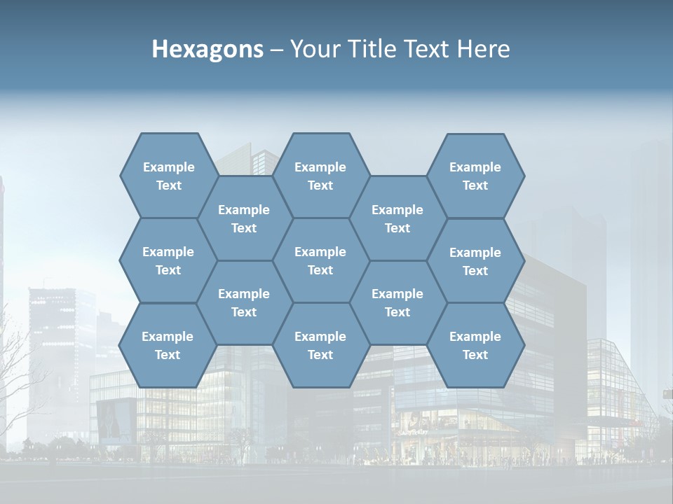 A Cityscape With Skyscrapers In The Background PowerPoint Template