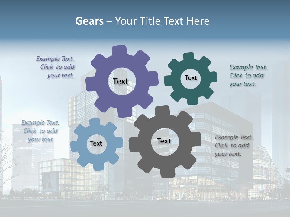 A Cityscape With Skyscrapers In The Background PowerPoint Template