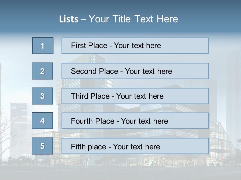 A Cityscape With Skyscrapers In The Background PowerPoint Template